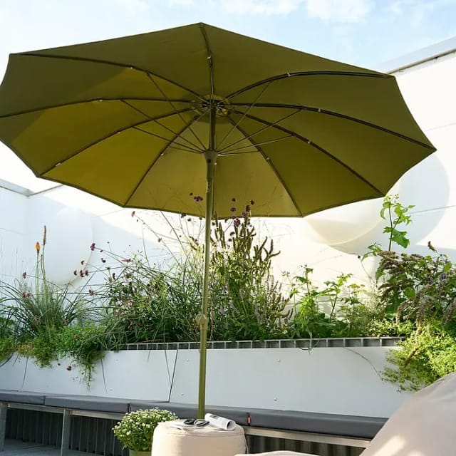 Siena Garden Marktschirm Ø 270 cm Olive mit Schieber
