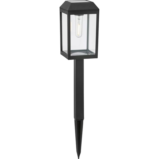 Solar-LED-Leuchte Pandino Schwarz Warmweiß 50 cm x 10 cm x 10 cm