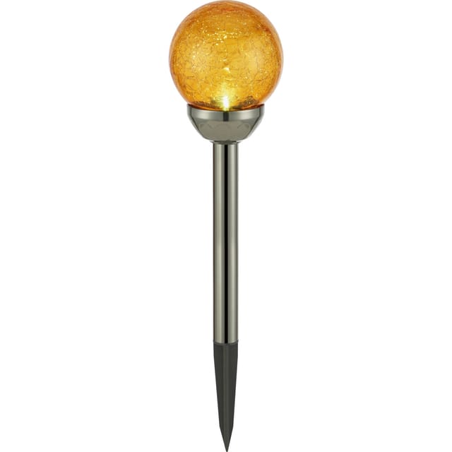 Solar-LED-Dekokugel Orange Warmweiß Ø 10 cm x 44 cm