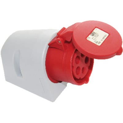 PCE CEE Wandsteckdose 5-polig IP44 32 A Rot