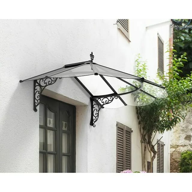 Canopia Vordach Iris 1,8 m x 1,3 m Schwarz klar