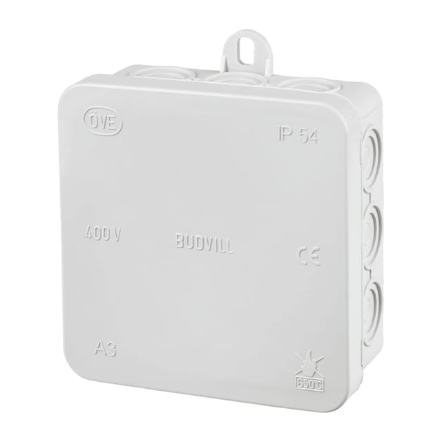 Abzweigkasten mit Klemmleiste Aufputz 85 mm x 85 mm Grau IP54