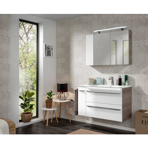 Fackelmann Marmor-Waschbecken 100 cm Luxor rechts