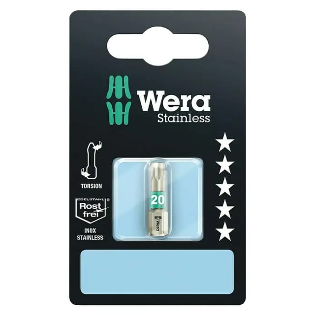 Wera Bit TX20 x 25 mm Edelstahl 3867/1 Torsionszone