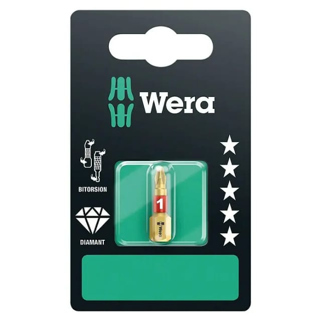 Wera Kreuzschlitz-Bit PH1 x 25 mm 851/1 Bi-Torsionszone