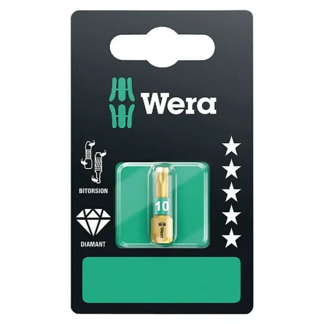 Wera Bit TX10 x 25 mm Diamantbeschichtet 867/1 Bi-Torsionszone