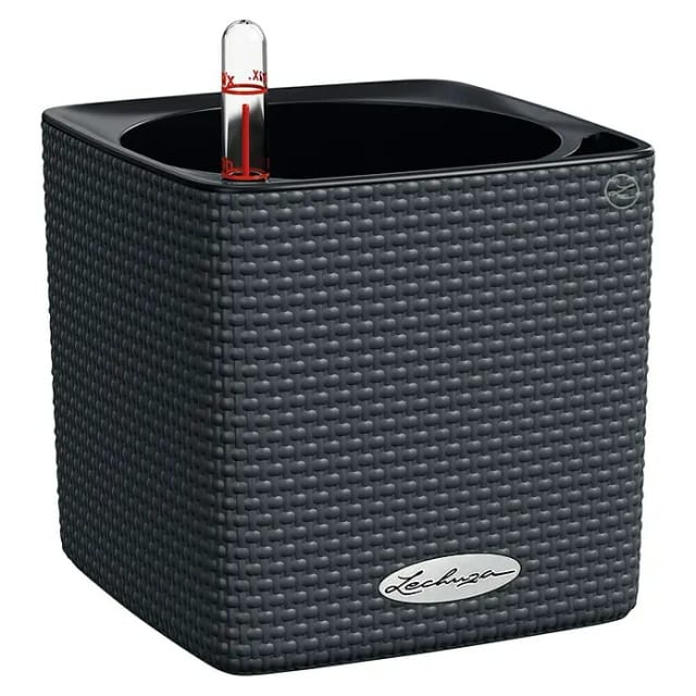 Lechuza® Pflanzgefäß Cube Color 14 Schiefergrau 14 cm x 14 cm
