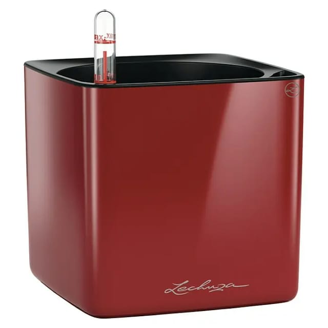 Lechuza® Pflanzgefäß Cube Glossy 16 Scarlet Rot highgloss 17 cm x 17 cm