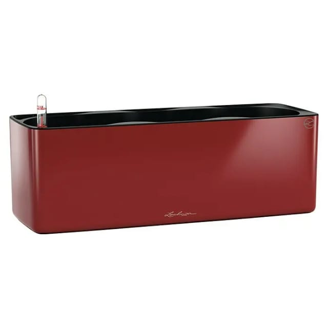 Lechuza® Pflanzgefäß Cube Glossy Triple Scarlet Rot highgloss 40 cm x 14 cm