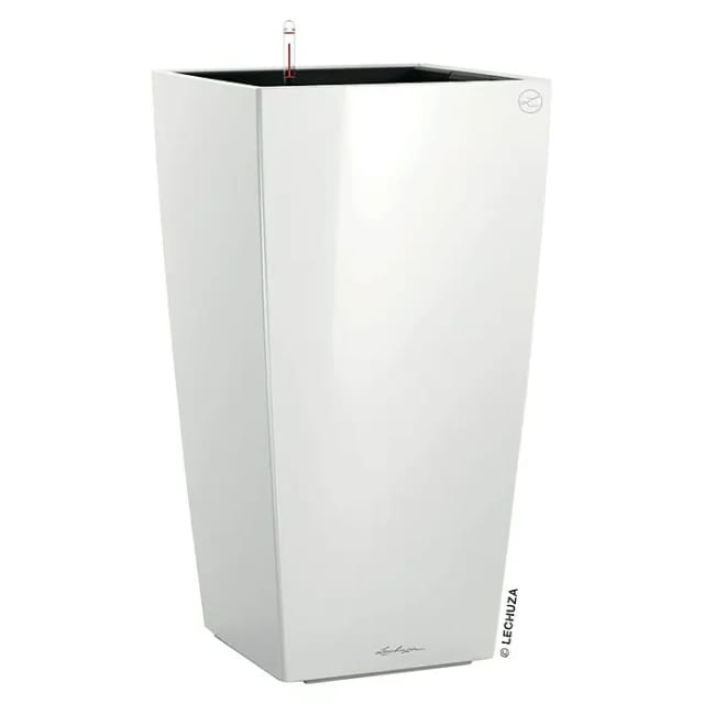 Lechuza® Pflanzgefäß Cubico Premium 22 Weiß hochglanz 22 cm x 22 cm
