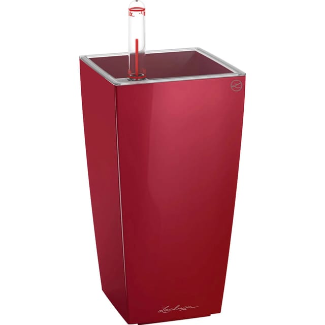 Lechuza® Pflanzgefäß Mini-Cubi Scarlet Rot hochglanz 10 cm x 10 cm