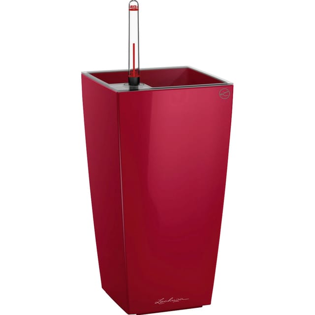 Lechuza® Pflanzgefäß Maxi-Cubi Scarlet Rot hochglanz 14 cm x 14 cm