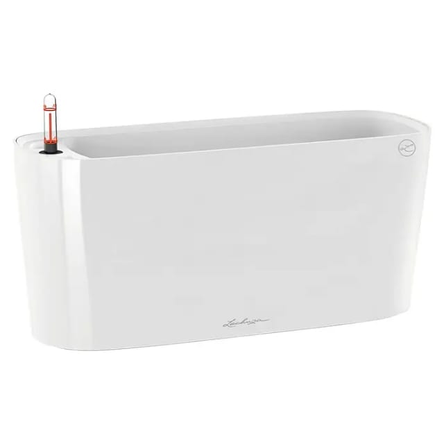 Lechuza® Pflanzgefäß Delta 20 Weiß hochglanz 40 cm x 15 cm