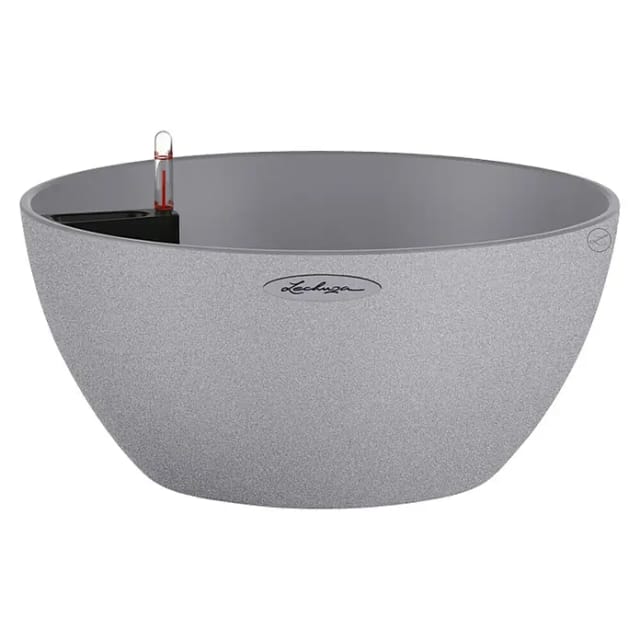 Lechuza® Pflanzgefäß Cubeto Stone 30 Steingrau Ø 30 cm