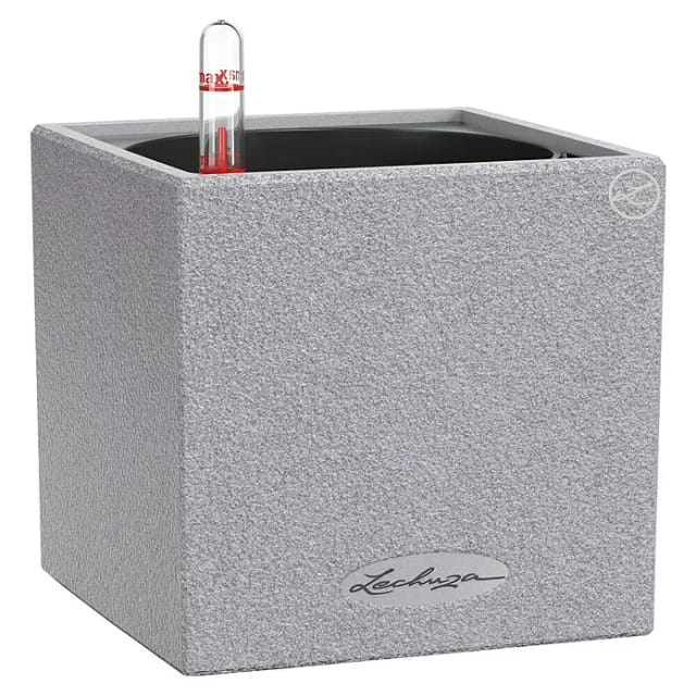 Lechuza® Pflanzgefäß Canto Stone 14 Steingrau 14 cm x 14 cm