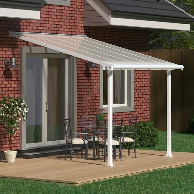 Palram - Canopia Olympia 3 x 3.1 Terrassenüberdachung Weiß klar