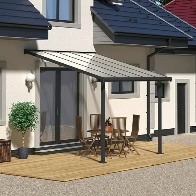 Palram - Canopia Olympia 3 x 3.1 Terrassenüberdachung Anthrazit klar