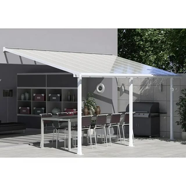 Palram - Canopia Olympia 3 x 5.5 Terrassenüberdachung Weiß klar