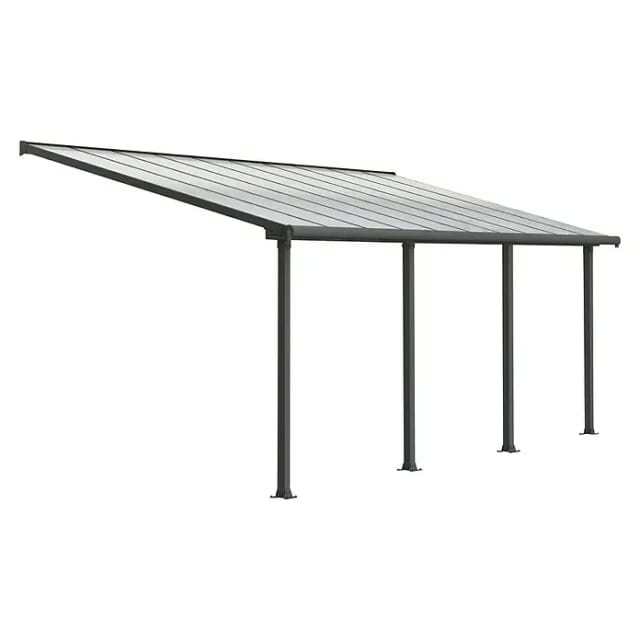 Palram - Canopia Olympia 3 x 6.1 Terrassenüberdachung Anthrazit klar