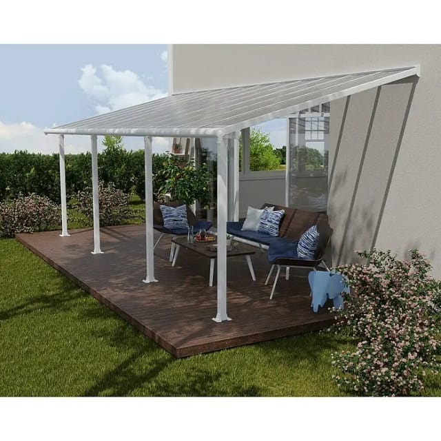 Palram - Canopia Olympia 3 x 7.3 Terrassenüberdachung Weiß klar
