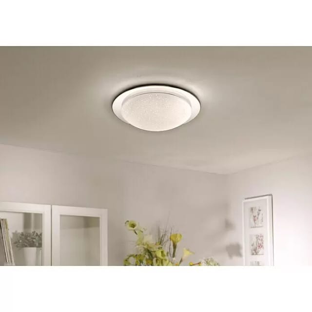 Just Light. LED-Deckenleuchte Skyler Chrom Ø 38 cm