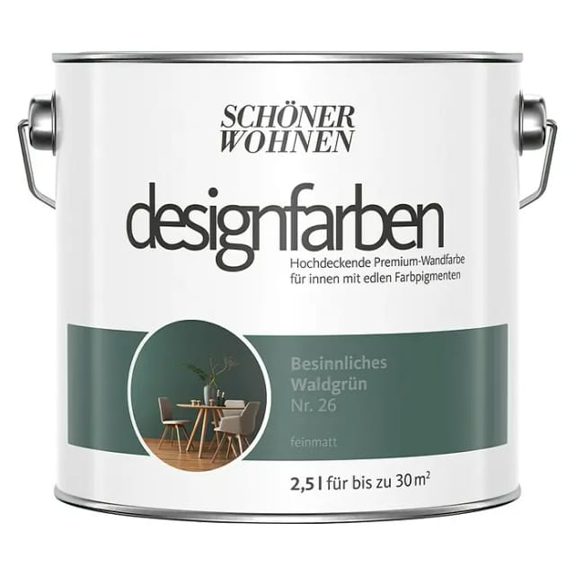 Schöner Wohnen Designfarben Besinnliches Waldgrün matt 2,5,