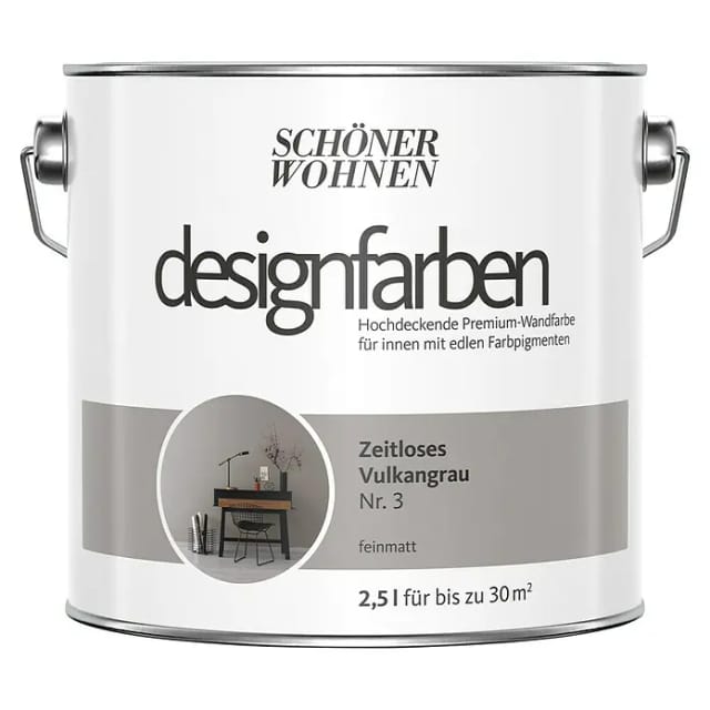 Schöner Wohnen Designfarben Zeitloses Vulkangrau matt 2,5,