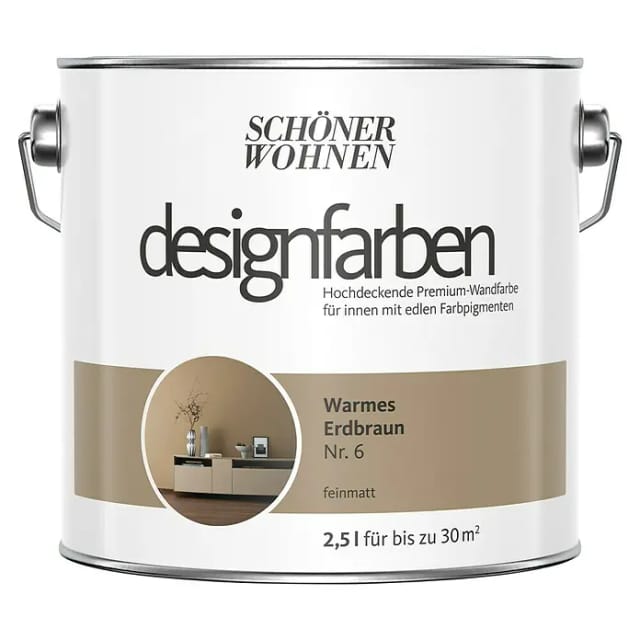 Schöner Wohnen Designfarben Warmes Erdbraun matt 2,5,