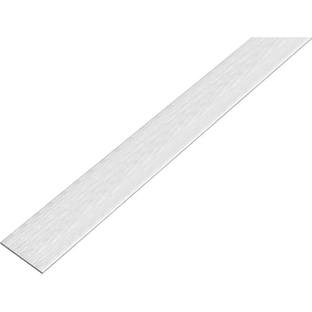 Flachstange selbstklebend Alu Edelstahldesign hell 2 mm x 30 mm x 2000 mm