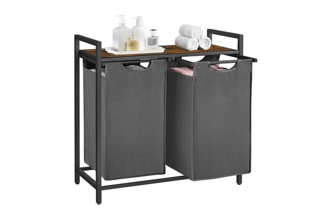 Vasagle Wäschekorb 73 cm x 33 cm x 72 cm Braun-Grau