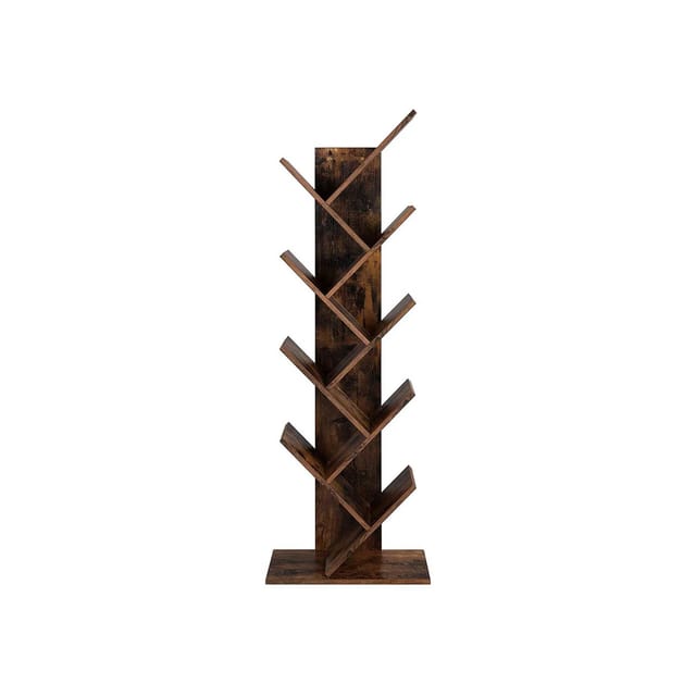 Vasagle Bücherregal Baum-Form 25 cm x 50 cm x 141,5 cm Braun
