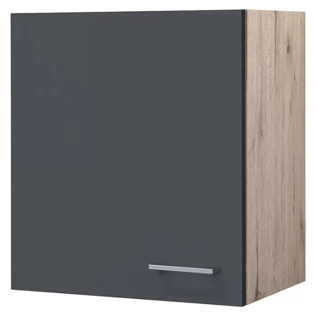 Flex-Well Exclusiv Küchen-Oberschrank Morena 50cm Basaltgrau matt-San Remo Eiche