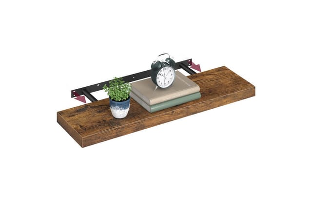 Vasagle Wandboard 20 cm x 80 cm x 3,8 cm Braun