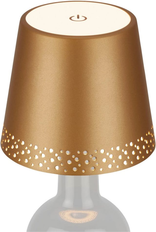Brilo Akku-Flaschenlicht Flaska Gold-Matt 2,6W