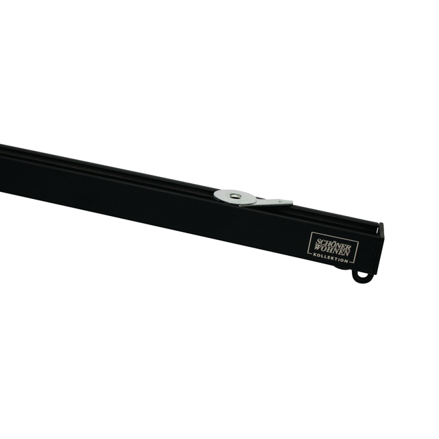 Schöner Wohnen Aluminium-Vorhangschienenset Emilia 1-läufig 200 cm Schwarz-Matt