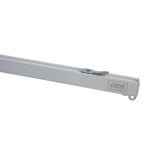 Schöner Wohnen Aluminium-Vorhangschienenset Emilia 1-läufig 230 cm Weiß-Matt