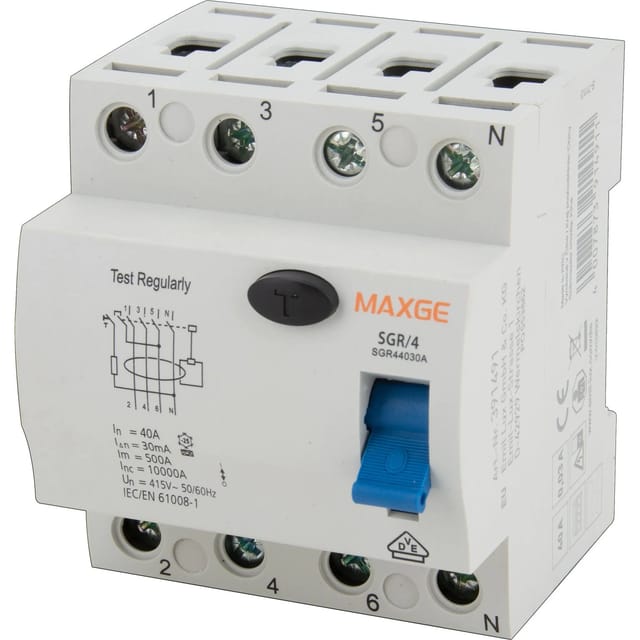 FI-Schalter 4-polig 40 A/0,03 A