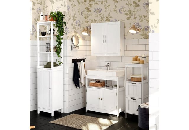 Vasagle Wandschrank 18 cm x 60 cm x 60 cm Weiß