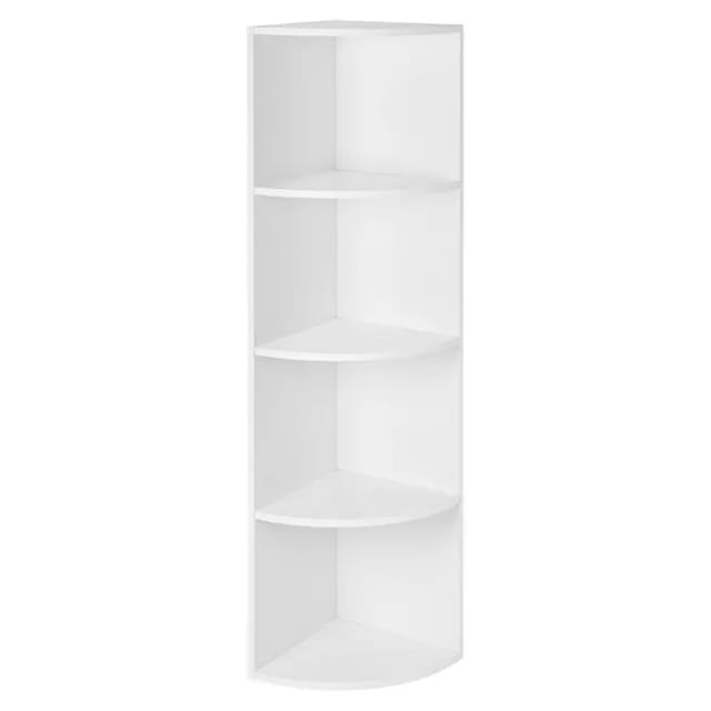 Vasagle Eckregal 4 Ebenen 30 cm x 129,5 cm x 30 cm Weiß