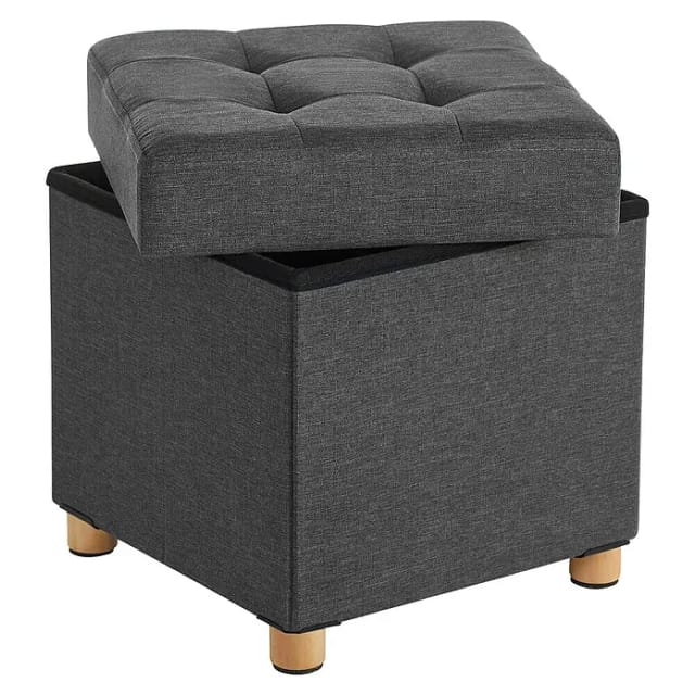 Songmics Sitzhocker mit Stauraum 38 cm x 38 cm x 40 cm Grau