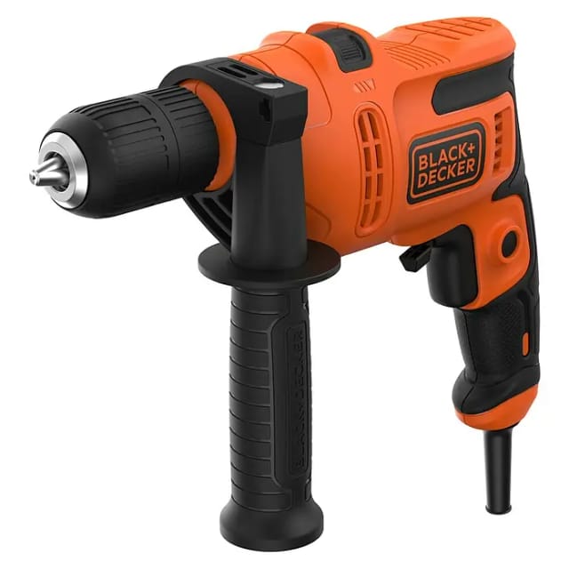 Black+Decker 500 W Schlagbohrmaschine BEH200K inkl. Tiefenanschlag mit Koffer