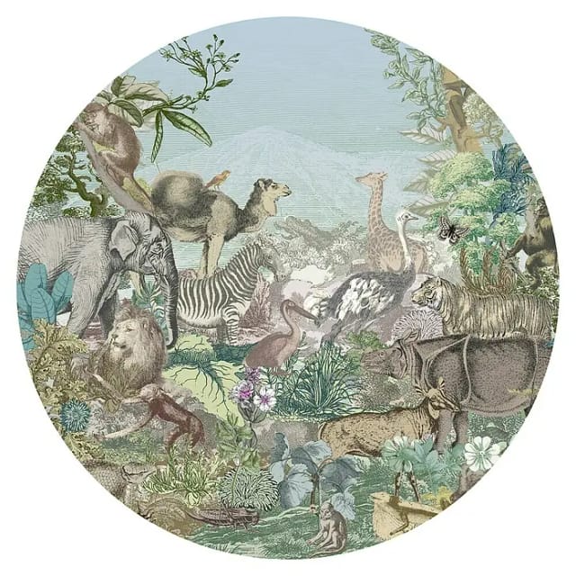 Komar Vliesfototapete Dot Animal Kingdom selbstklebend Ø 125 cm