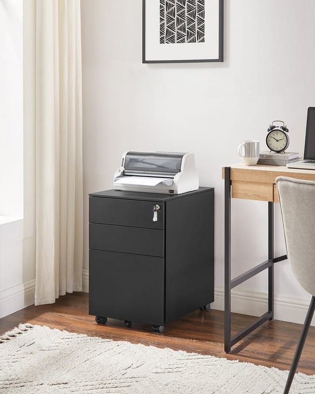 Songmics Rollcontainer 52 cm x 39 cm x 60 cm Schwarz