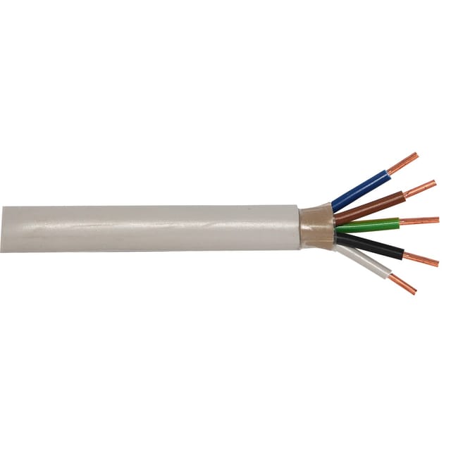 Mantelleitung NYM-J 5 x 1,5 Grau 25 m