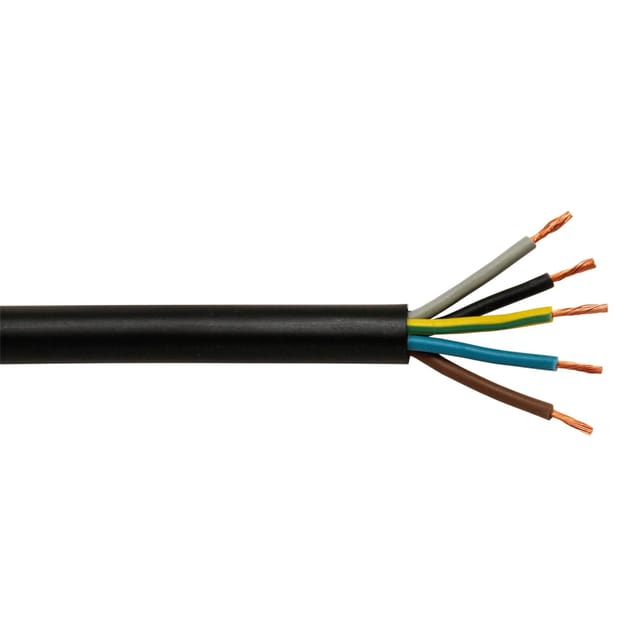 Gummileitung H05RR-F 5G1,5 Schwarz 10 m