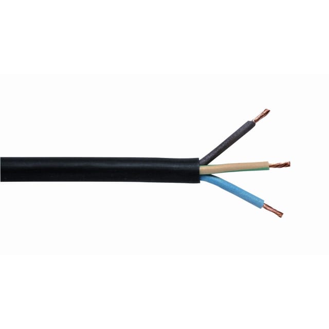 Gummileitung H05RR-F 3G1,5 Schwarz 10 m