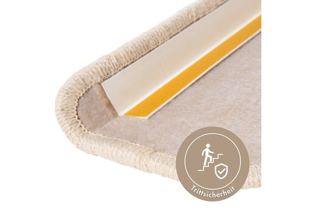 Andiamo Stufenmatte Volterra Creme ca. 28 cm x 65 cm, Set 2 Stück
