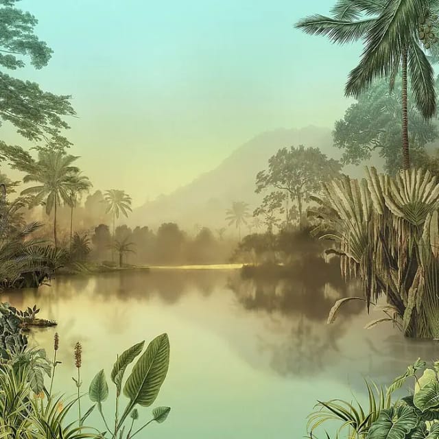 Komar Vliesfototapete Lac Tropical350 cm x 250 cm