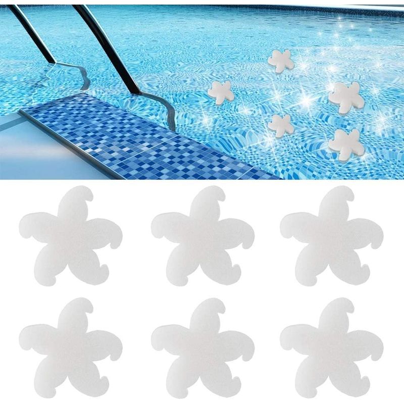 Ölabsorbierender Schwamm – Seesternform – Für Spa, Pool, Whirlpool – 6 Stück