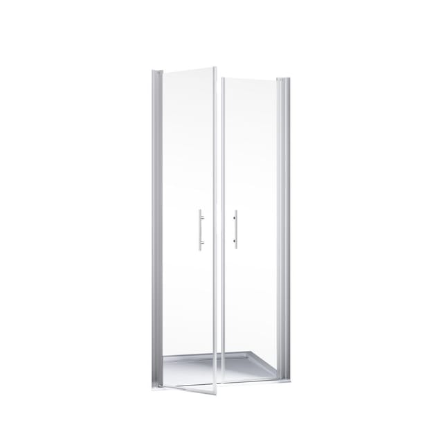 Schulte ExpressPlus Duschkabine mit Pendeltür AlexaStyle2.0 Alu Natur 192x90cm
